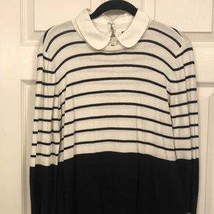 Ann Taylor Striped Sweater M